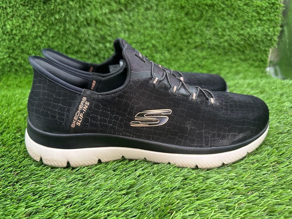 Skechers Summits Classy Night 150128-BKRG Athletic Sneaker Women's 10 Black Mesh